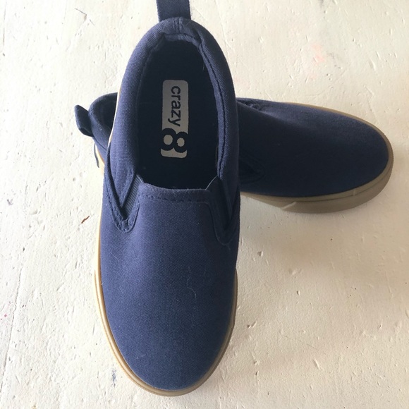 boys navy slip on shoes